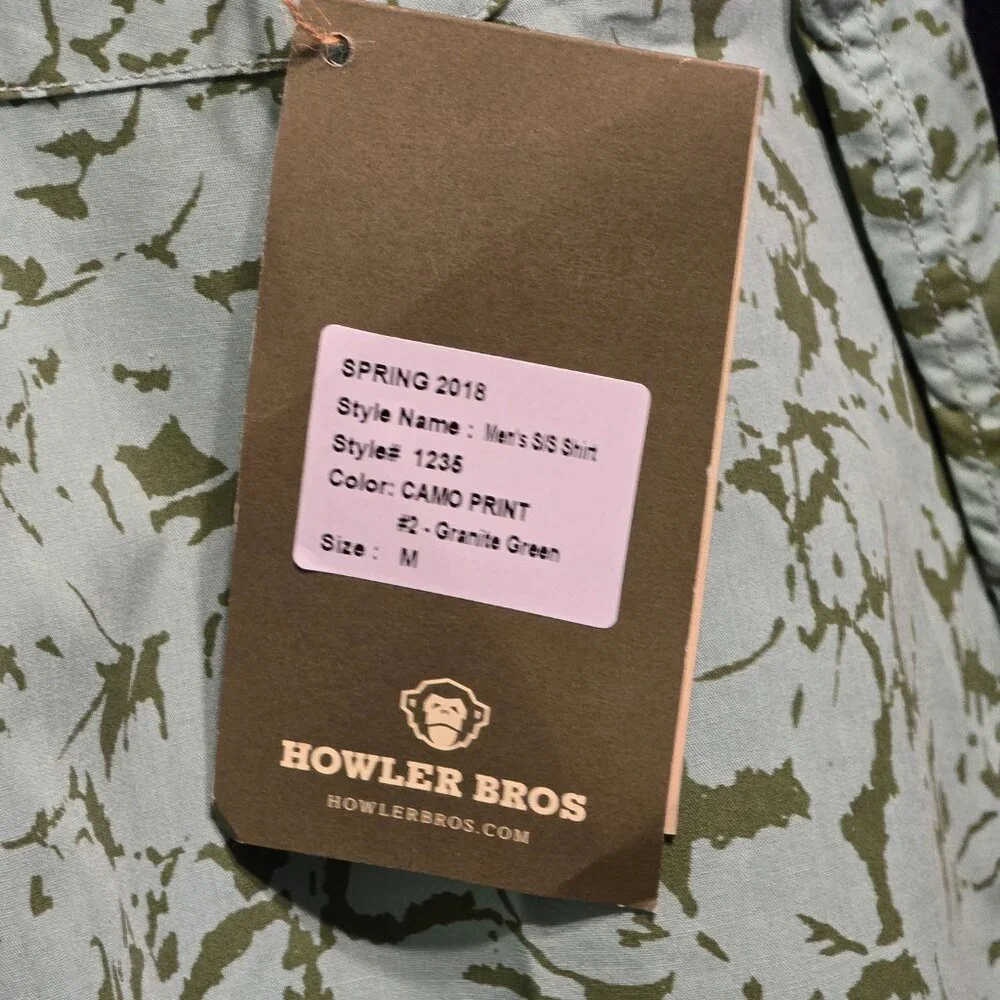 NWT Rare Howler Brothers Never Released Mansfield Shirt (Granite Green) - M - Picture 6 of 6